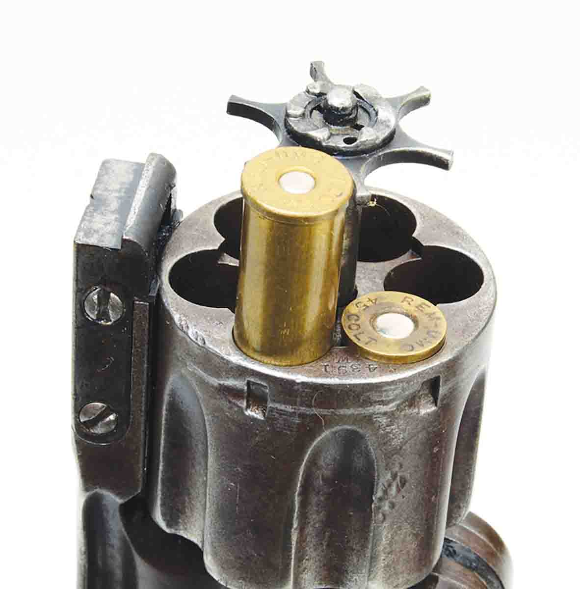 The short .45 Colt rounds with .502-inch rim diameters will not function properly in the star type extractors of Smith & Wesson Model No. 3s.